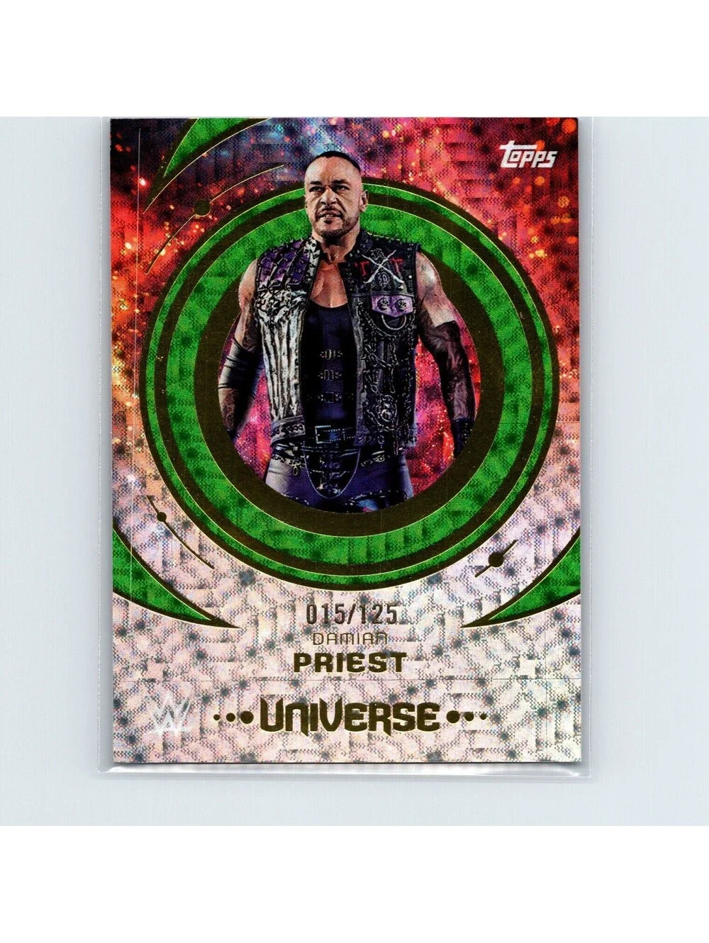 2025 Topps Universe WWE Damian Priest #45 Green #/125